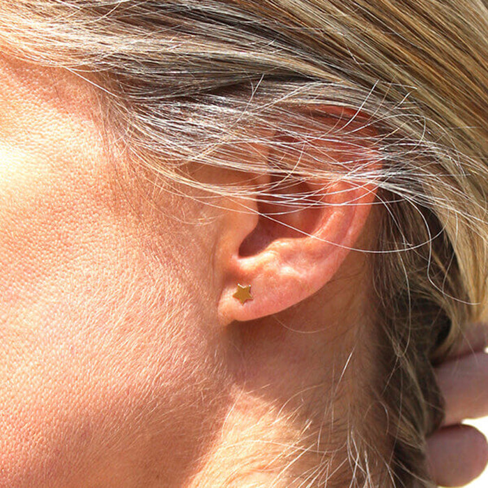 Pendientes Estrella pequeñas oro HOPS regalo para mujeres niñas adolescentes