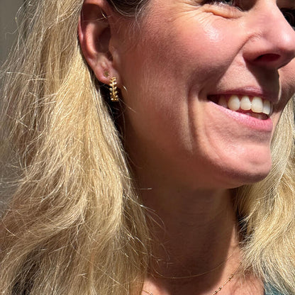 Pendientes Aros Hojas brillantes Personalizada HOPS regalo para mujeres adolescentes