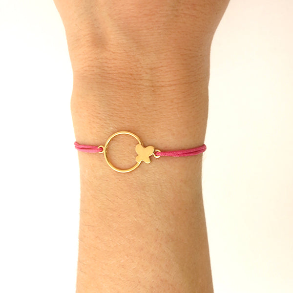 Pulsera Felicia oro cordón 1mm personalizada HOPS