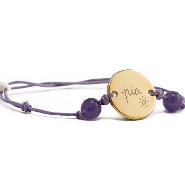 Pulsera Hector amatista Personalizada HOPS