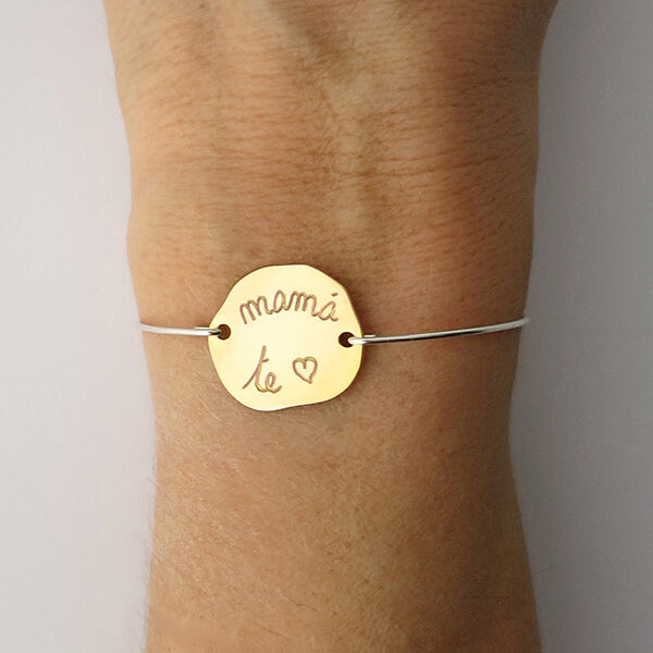 Pulsera Hilo plata Charco oro Personalizado HOPS