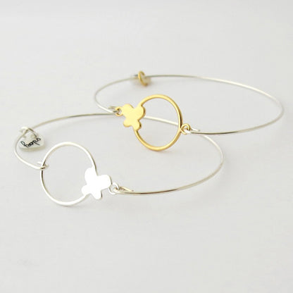 Pulsera Hilo plata Felicia oro y plata Personalizado HOPS regalo para niñas y adolescentes