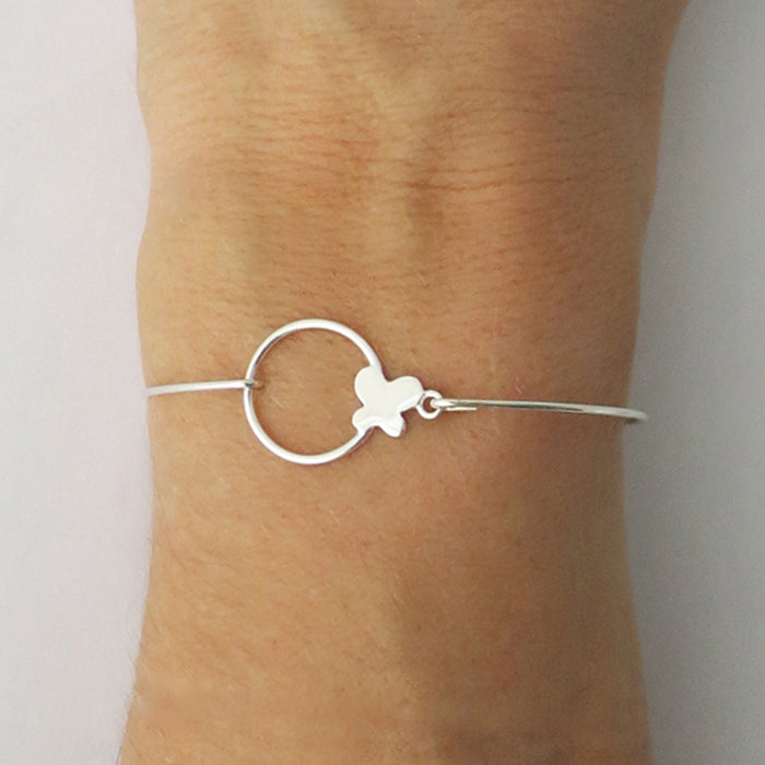 Pulsera Hilo plata Felicia plata Personalizado HOPS regalo para niñas y adolescentes