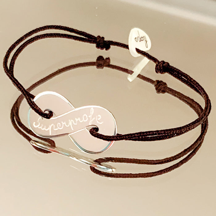 Pulsera Infinito plata Personalizado HOPS regalo para profes