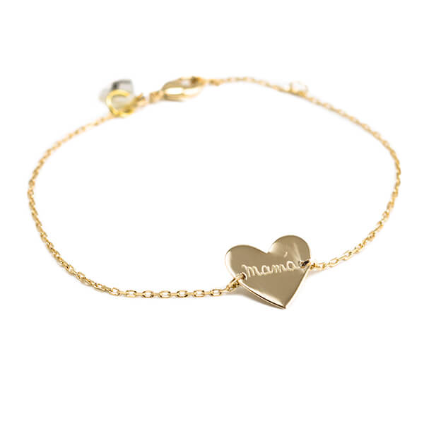 Pulsera Mini Corazón cadena oro Personalizada HOPS