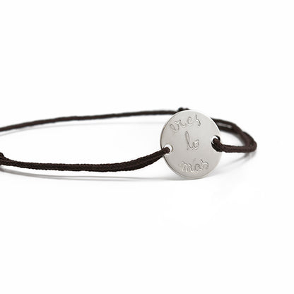 Pulsera Mini Hector plata cordón Personalizado HOPS regalo para niños y hombres