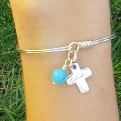 Pulsera Muelle Cruz plata Personalizado HOPS