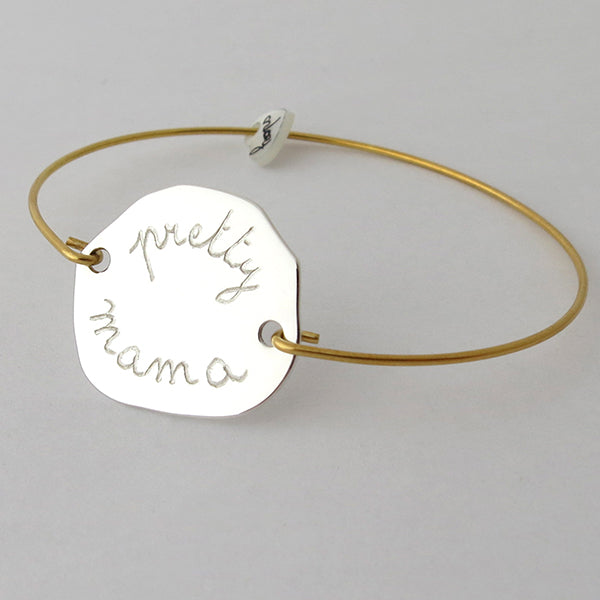 Pulsera hilo oro Charco plata Personalizado HOPS