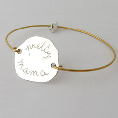 Pulsera hilo oro Charco plata Personalizado HOPS