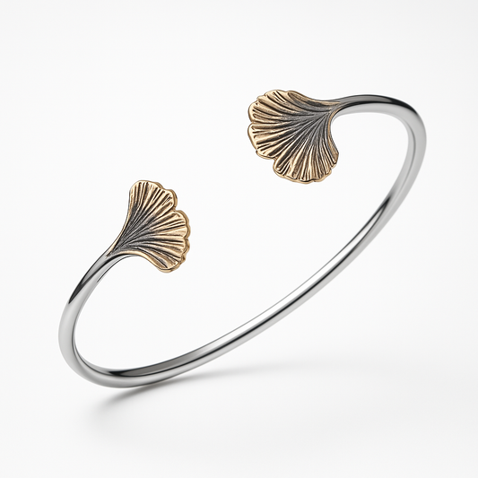 Pulsera Aro Ginkgo plata Personalizado HOPS regalo para mujeres y adolescentes