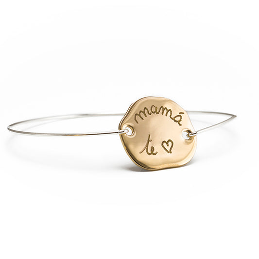 Pulsera Hilo plata Charco oro Personalizado HOPS