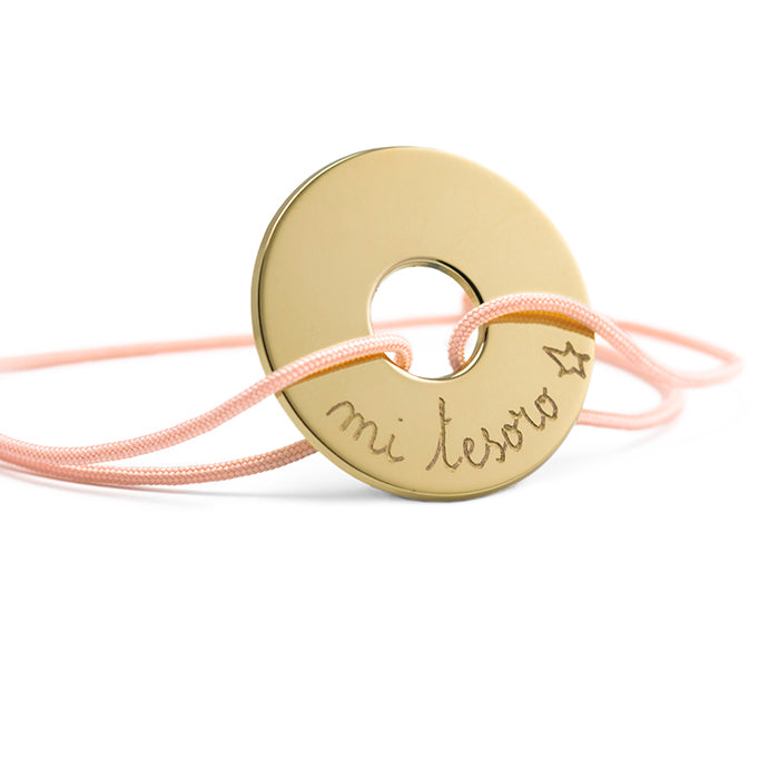 Pulsera Diana 3cm oro cordón liso 2mm Personalizado HOPS regalo para mamá y profesores 