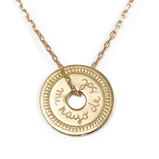 Collar Diana oro Personalizable HOPS con cadena liso de 2cm regalo para mujeres mamá y adolescentes