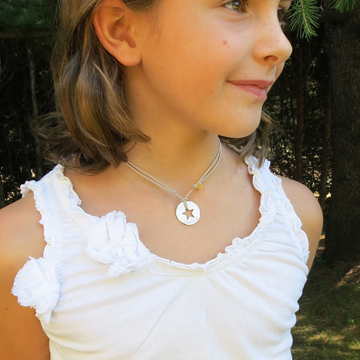 Collar Diana Estrella cordón 1mm Personalizado HOPS regalo para niñas y adolescentes