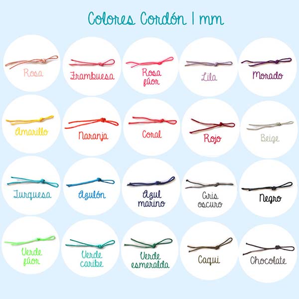 Cordón 1mm para pulseras personalizada HOPSs 