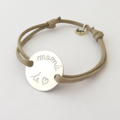 Pulsera Héctor plata Personalizado HOPS regalo para mamá día de la madre