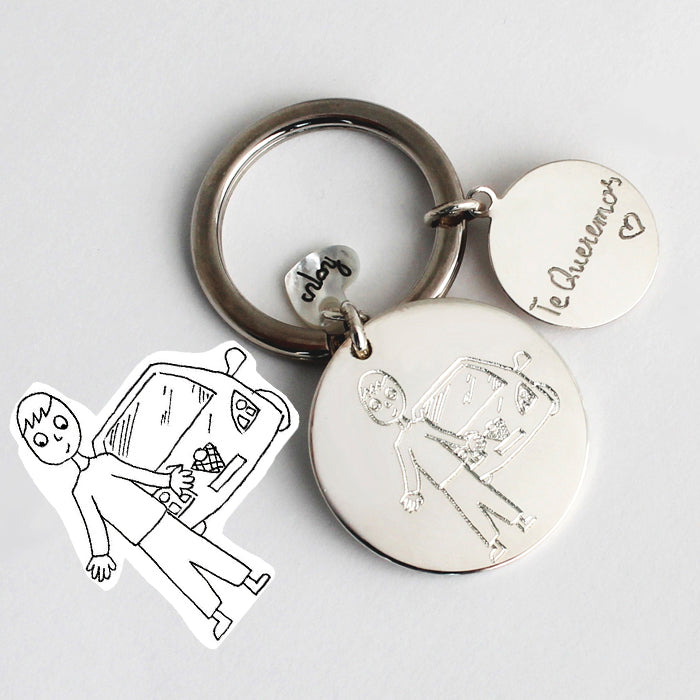 Llavero Olympia grabado dibujo Personalizado HOPS regalo para papá