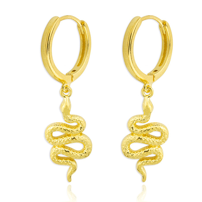 Pendientes Aros Serpientes oro HOPS regalo para mujeres y adolescentes