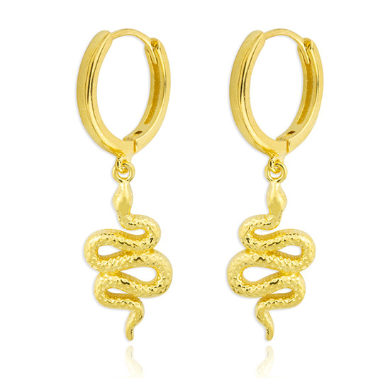 Pendientes Aros Serpientes oro HOPS regalo para mujeres y adolescentes