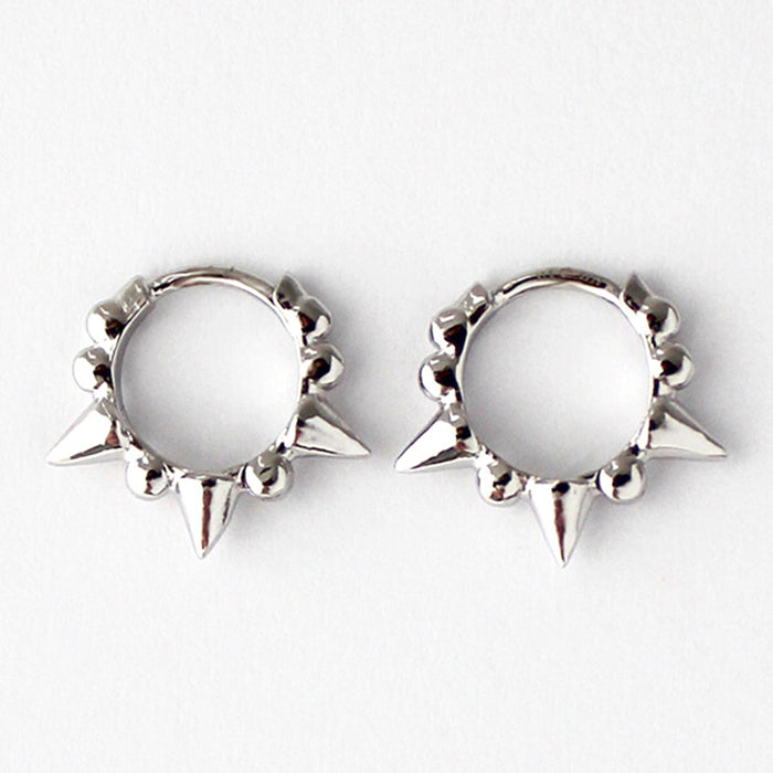 Pendientes Aro Pinchos plata HOPS regalo para mujeres y adolescentes