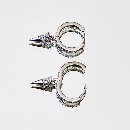 Pendientes Aro Conos Brillantes plata Personalizado HOPS regalo para mujeres adolescentes