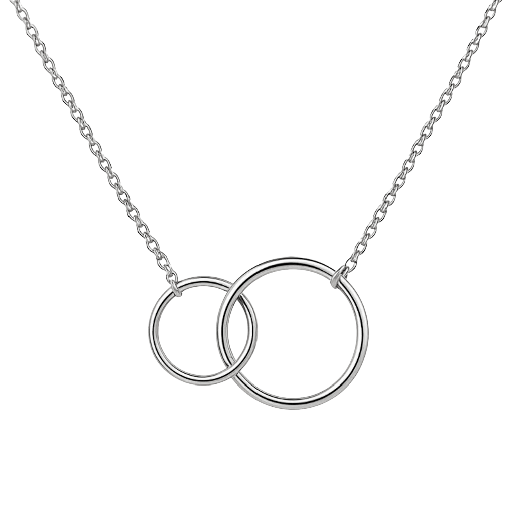 Collar dos anillos entrelazados Toi & Moi