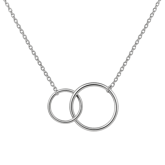 Collar dos anillos entrelazados Toi & Moi