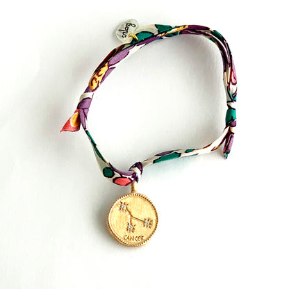 Pulsera Zodiaco Liberty morado Personalizado HOPS regalo para mujeres y adolescentes