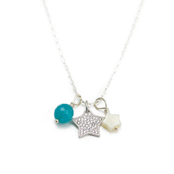 Collar Estrella brillantes cadena Personalizado HOPS