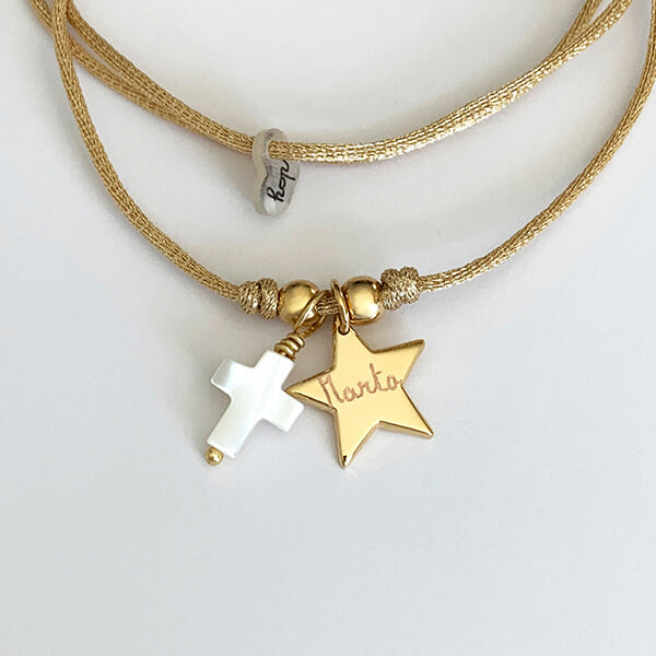 Collar Little Star cordón regalo comuniones Personalizada HOPS