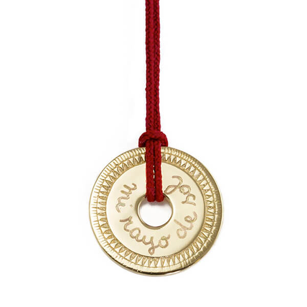 Collar Diana Sol oro cordón personalizado HOPS