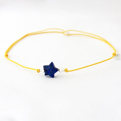 Collar Estrella Lapislázuli cordón personalizado HOPS