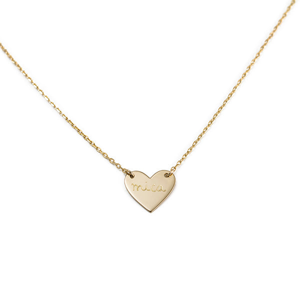 Collar Mini Corazón cadena personalizado HOPS