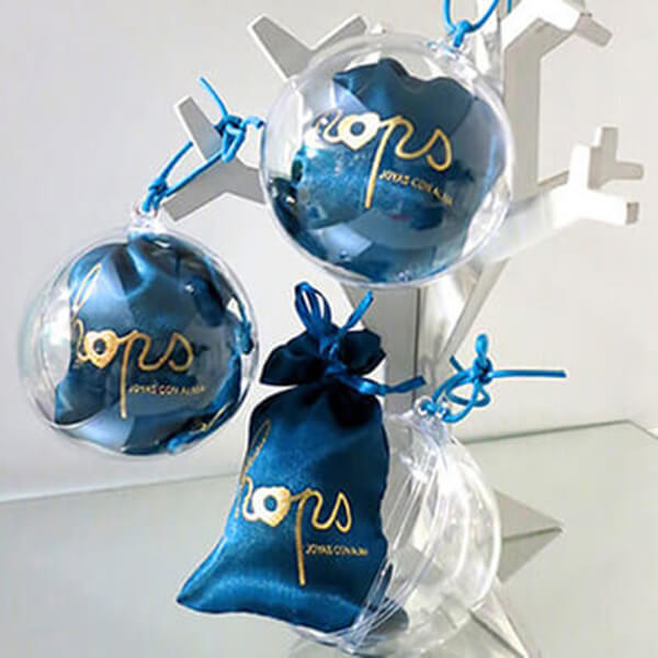 Envoltorio HOPS para regalo bola navidad transparente 