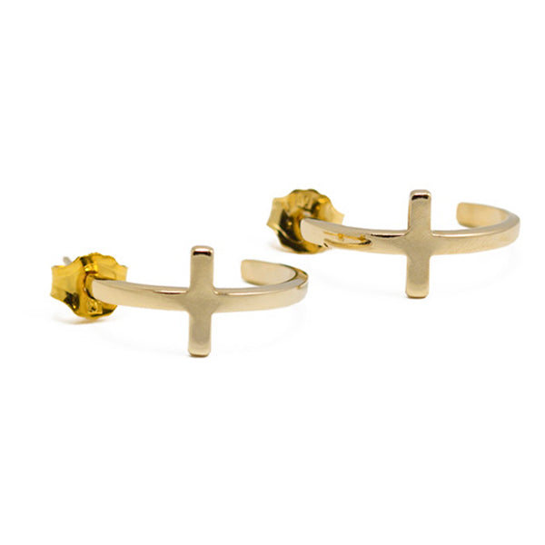 Pendientes Aritos Cruz oro HOPS