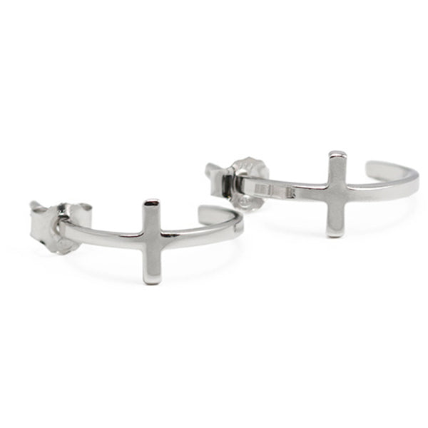 Pendientes Aritos Cruz plata HOPS