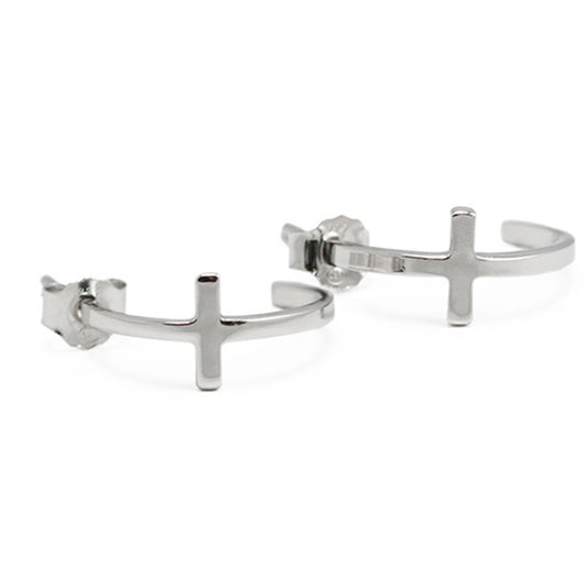 Pendientes Aritos Cruz plata HOPS