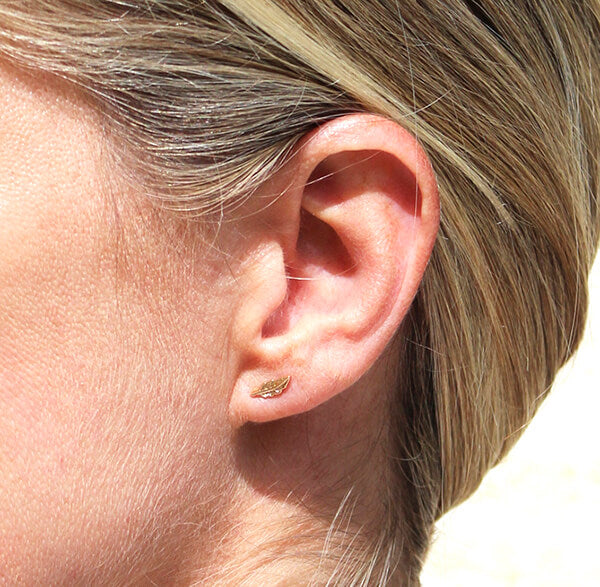 Pendientes Plumas pequeña oro HOPS