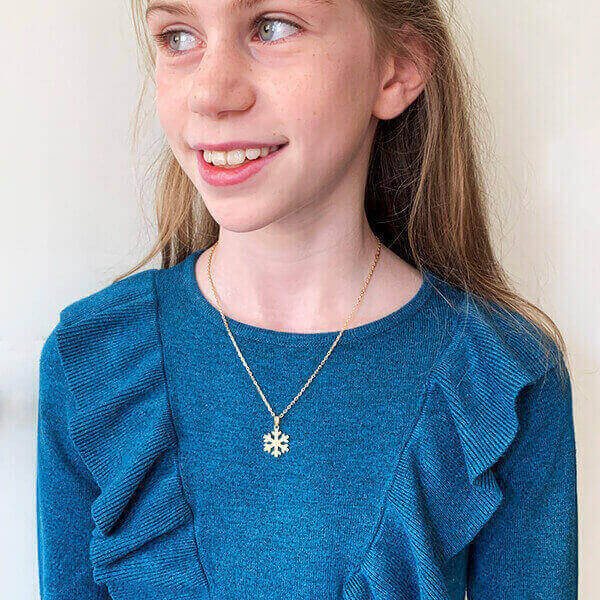 Collar Copo de nieve Frozen cadena Personalizada HOPS