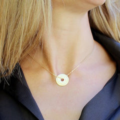 Collar Diana Sol oro cadena personalizado HOPS