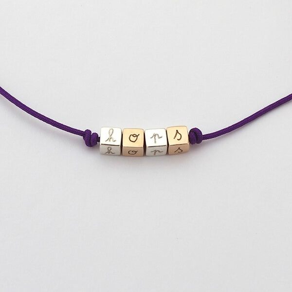 Collar cubitos cordón personalizado HOPS