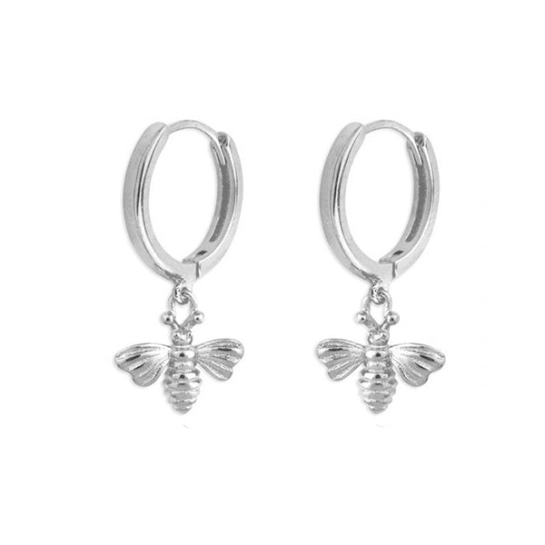 Pendientes Aro Abejas plata HOPS