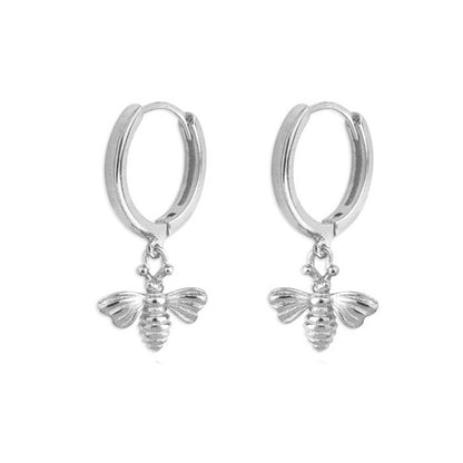 Pendientes Aro Abejas plata HOPS