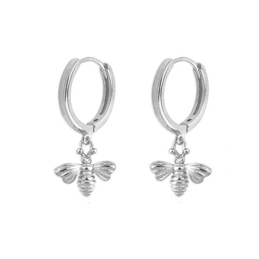 Pendientes Aro Abejas plata HOPS