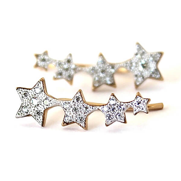 Pendientes trepadores Constelación Estrella Brillantes regalo para mujeres y adolescentes HOPS