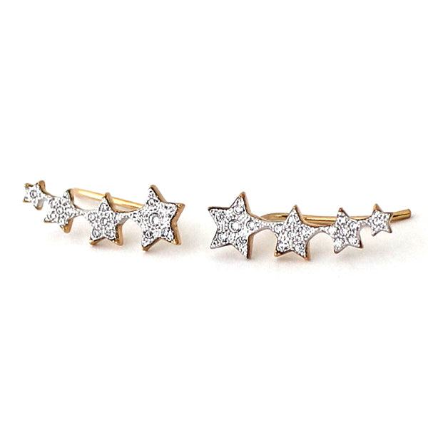 Pendientes trepadores Constelación Estrella Brillantes regalo para mujeres y adolescentes HOPS